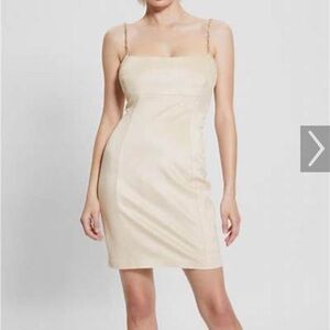 🔥Guess | Breanna Chain-Strap Faux-Suede Dress